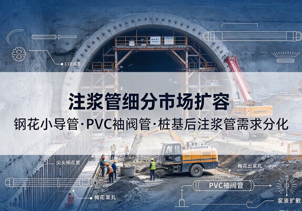 龙海注浆管细分市场扩容，隧道钢花小导管、PVC 袖阀管、桩基后注浆管需求分化